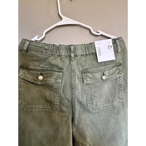 Vervet Utility Joggers Womens 29 Olive Green NEW High Rise Cargo Pants V2017-D - Picture 3 of 7
